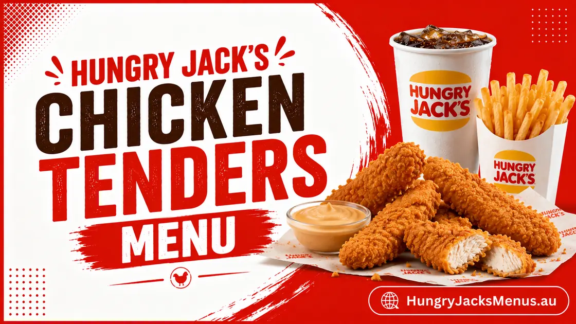 hungry jacks chicken tenders menu