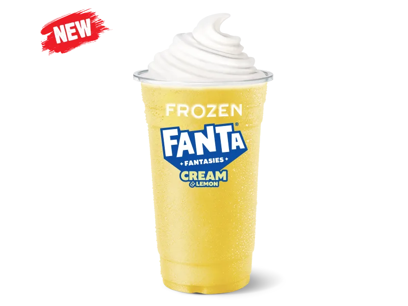 Hungry Jack's Frozen Fanta Cream & Lemon Spider