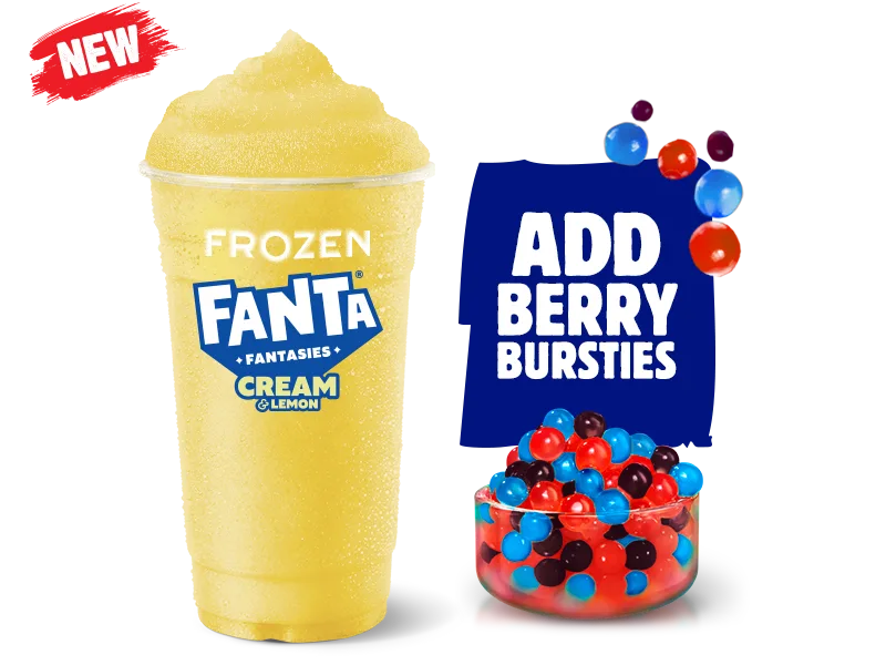 Hungry Jack's Frozen Fanta Cream & Lemon
