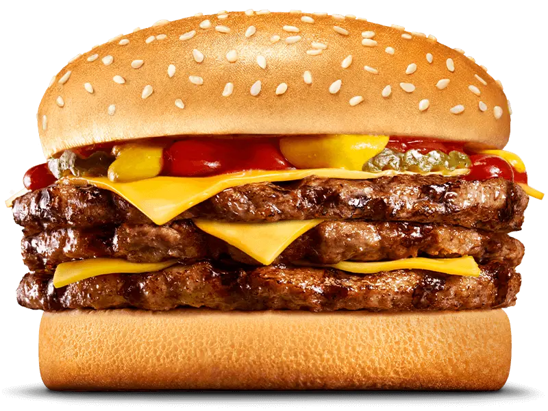 Hungry Jack's Triple Cheeseburger